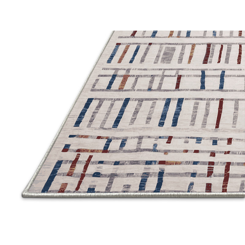 Tapis beige soyeux et moelleux, Rectangle 2 pi x 3 pi