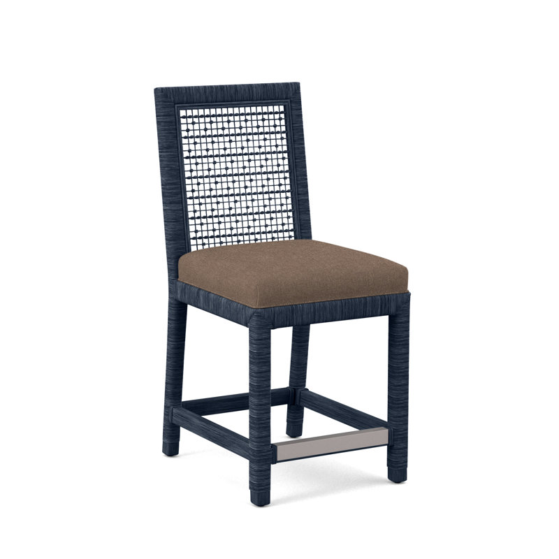 Pine Isle 24" Counter Stool, Sage Green Performance; 0855-43, Navy