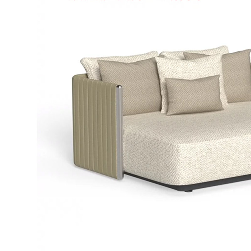 Modern Simple Patio Daybed 57.48'' Wide Square Patio Daybed with Cushions