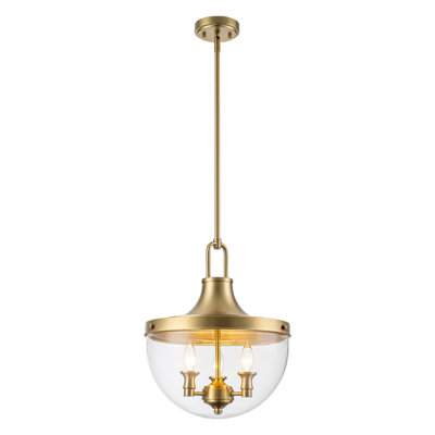 3-light Glass Single Pendant