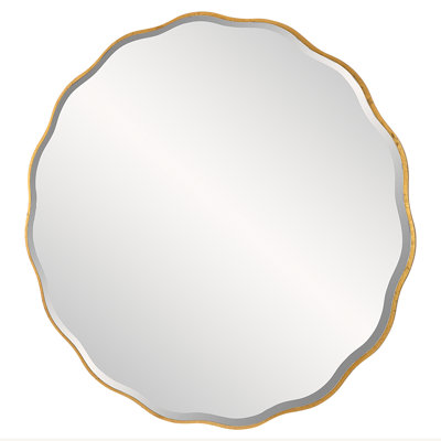 Aneta Wood Round Wall Mirror