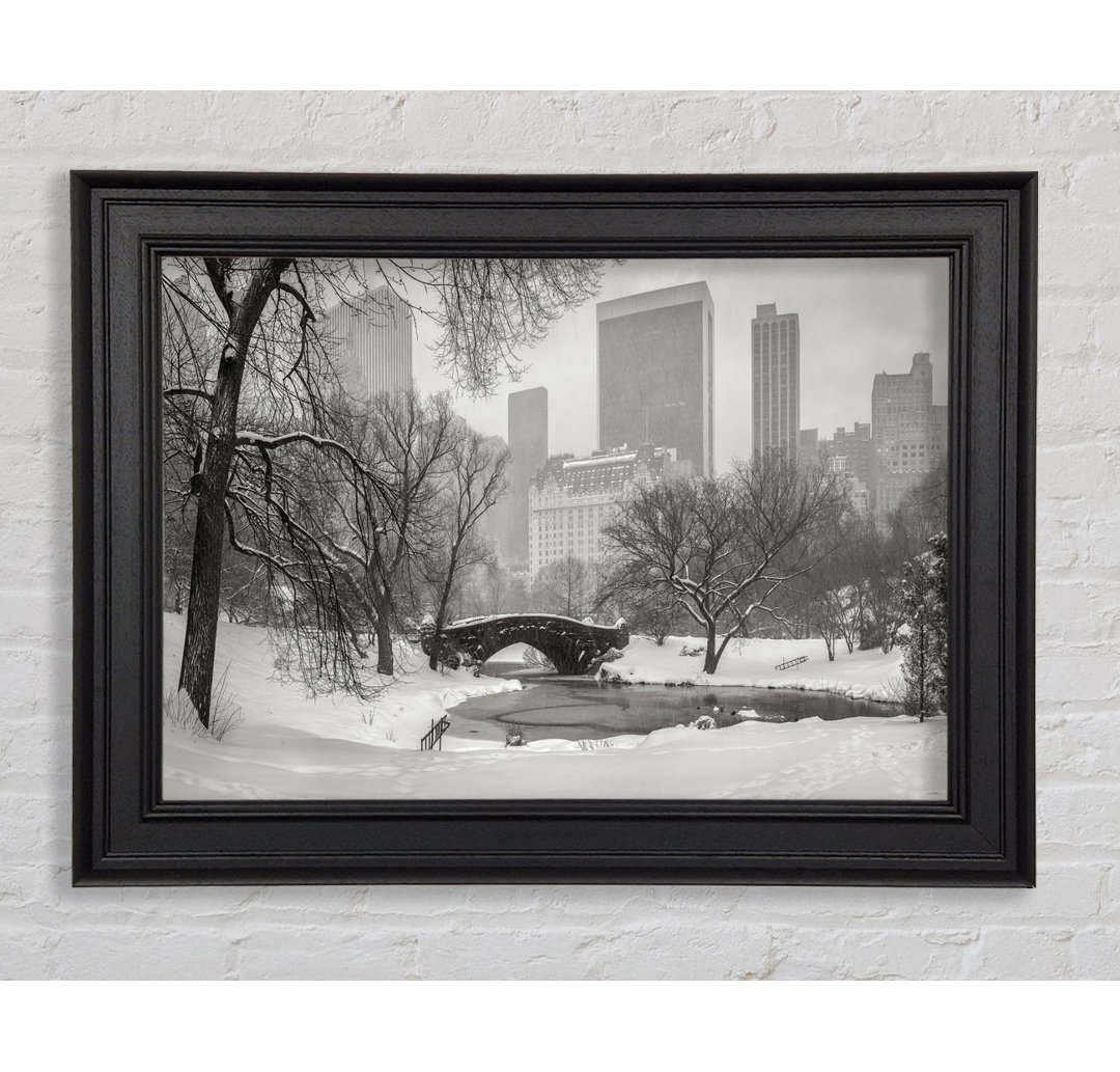 Gerahmter Kunstdruck Winter Snow In Central Park