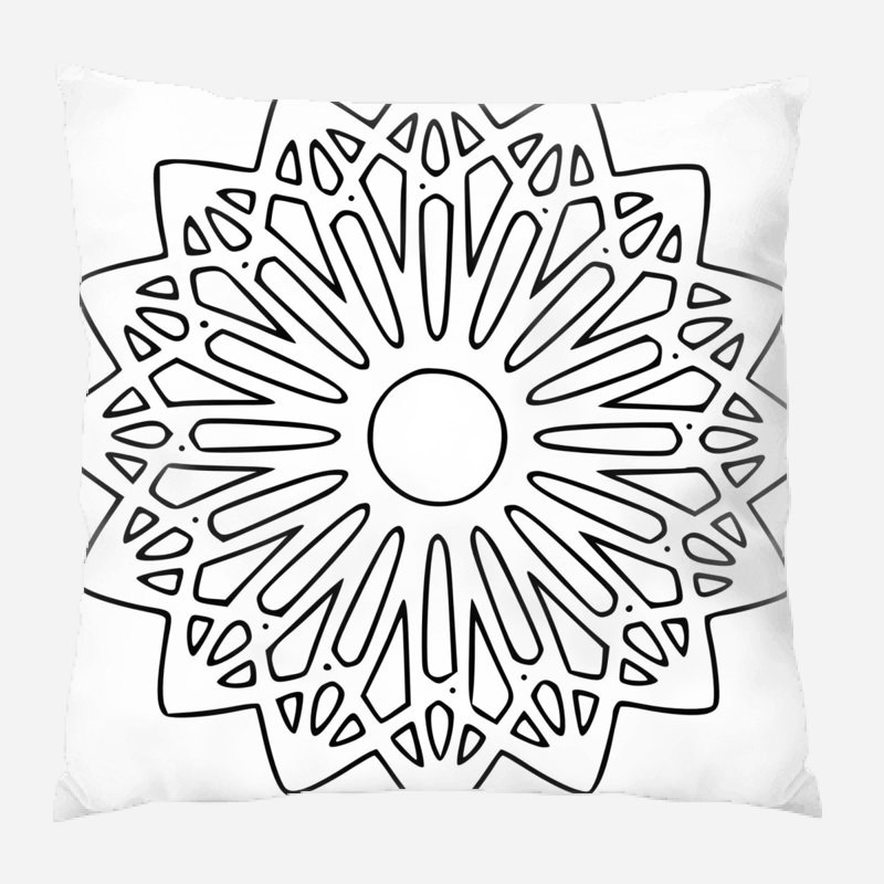 Coussin abstrait, Blanc