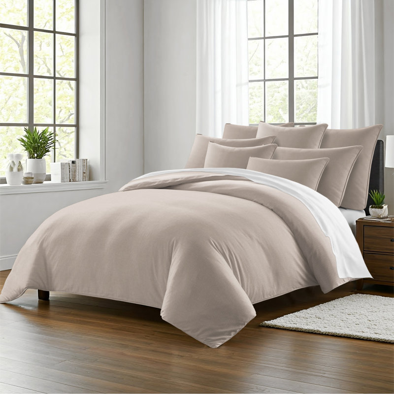 Ensemble d'édredon 8 pièces Elsie, California King Comforter + 7 Additional Pieces, Natural