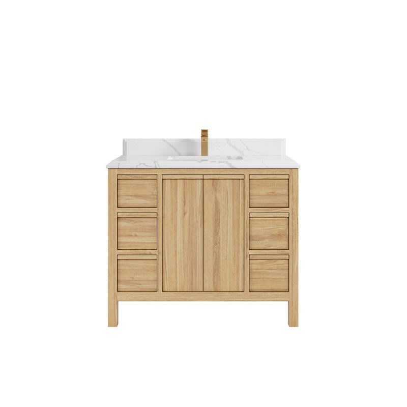 Ensemble de meuble-lavabo simple 42 po Elizabeth, Calacatta Laza