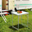 Table de camping pliante Outsunny de 23 po avec hauteur réglable, table portable légère avec poignée de transport, table de camping pliante pour l'extérieur