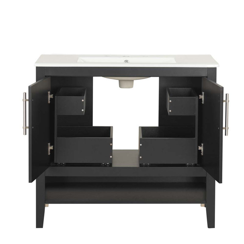 Meuble-lavabo simple avec plateau Sheandra 36