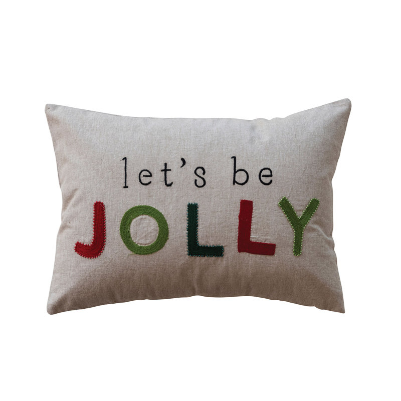 Cotton Lumbar Rectangular Pillow Cover & Insert