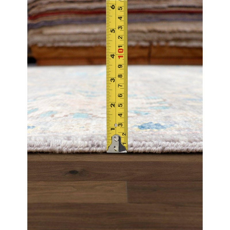 Oriental Area Rug in Silver