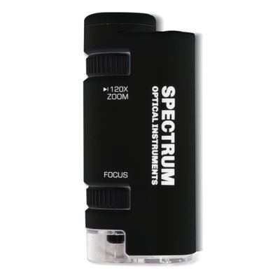 EasyMicro 60X-120X LED Lighted Zoom Microscope, Black