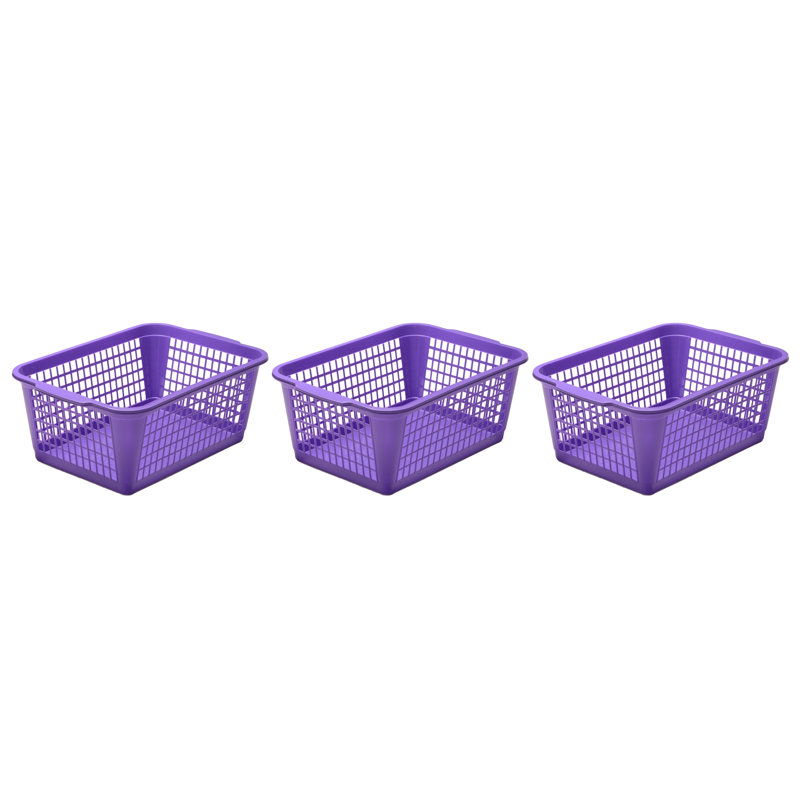 Panier de plastique, Violet, 3, 14 x 12 x 14