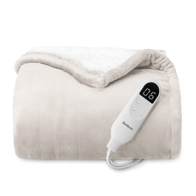 Winter Electric Blanket Soft Flannel Heated Blanket, Fast Heating with 10 Time Settings & 6 Heat Settings