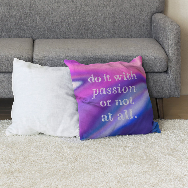 Coussin de sol inspiration passion, 40 po x 40 po, Rose et bleu marine