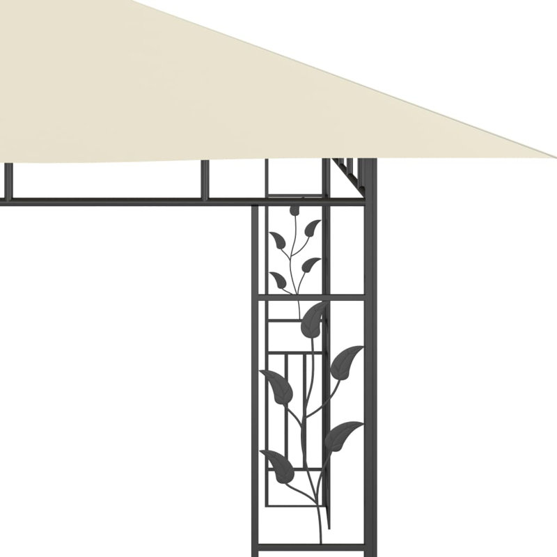 MM 118" x 157.5" Steel Patio Gazebo, Cream