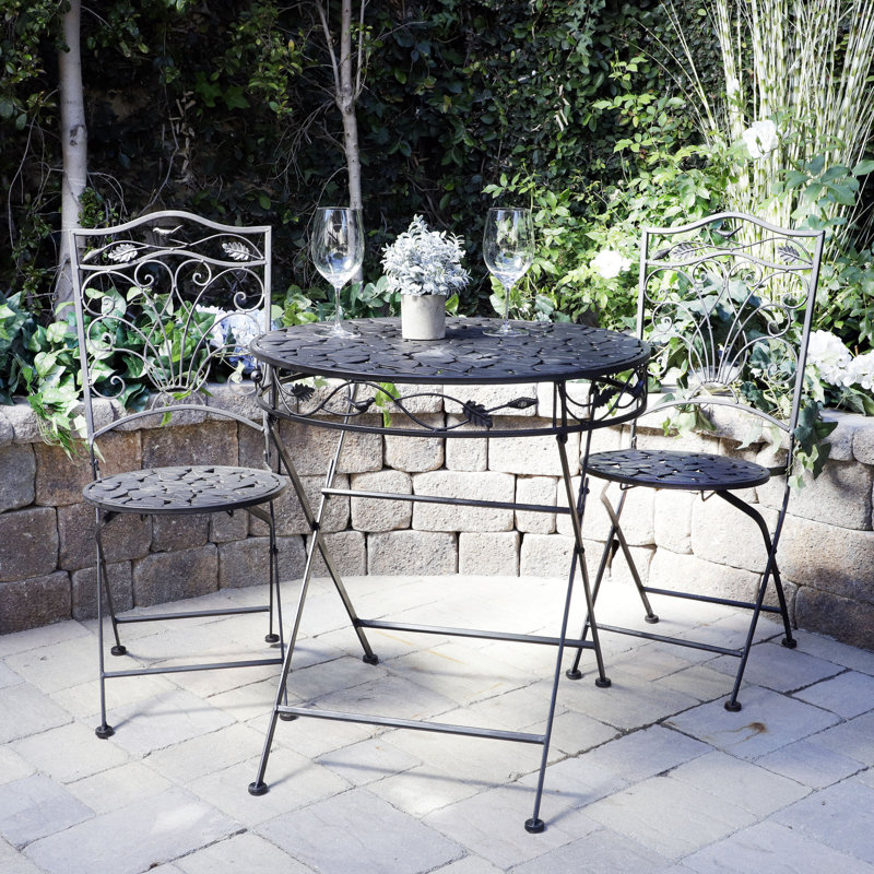 Watkinsville 2 - Person Metal Patio Dining Set with Round Table