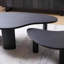Ensemble de tables basses modernes en bois manufacturé noir-120835106