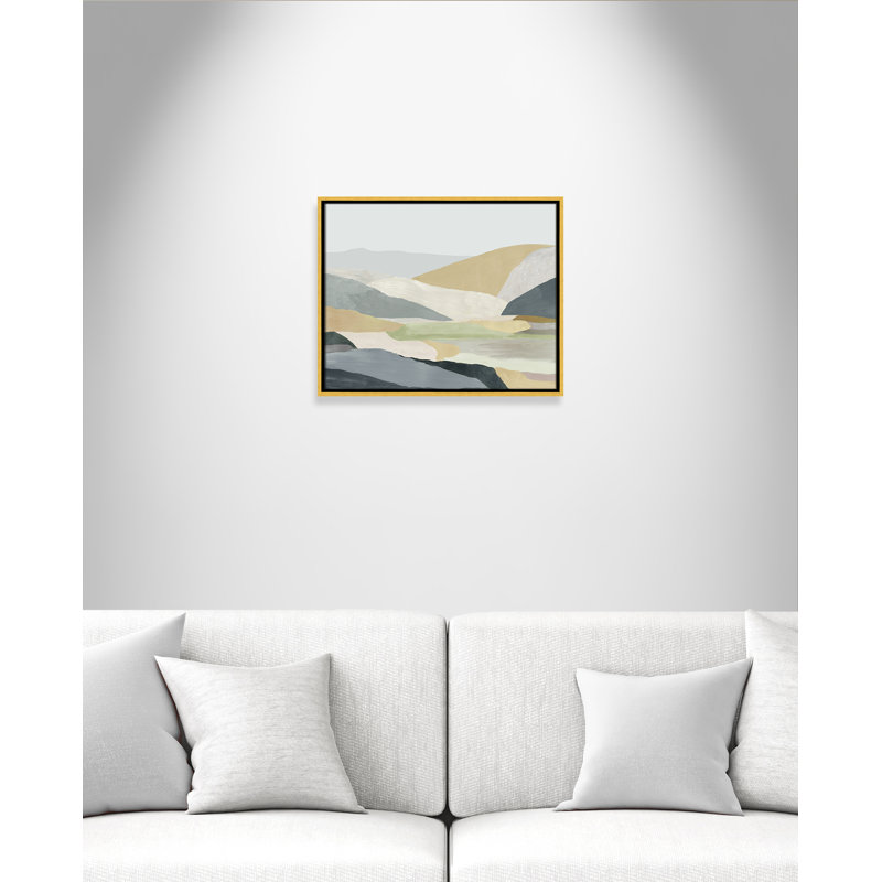 Blair Warm Hills I - cadre photo, reproduction d'art sur toile, H 17,5 po x l 21,5 po x P 2 po, Toile dorée