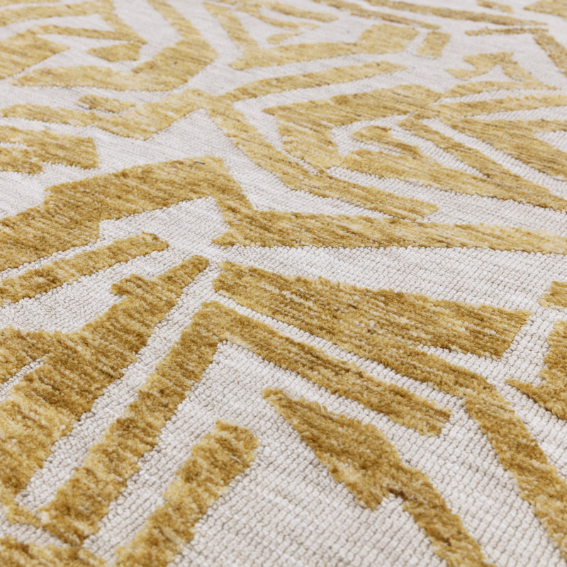 Clemones Scatter Yellow Area Rug, Rectangle 200 x 290 cm