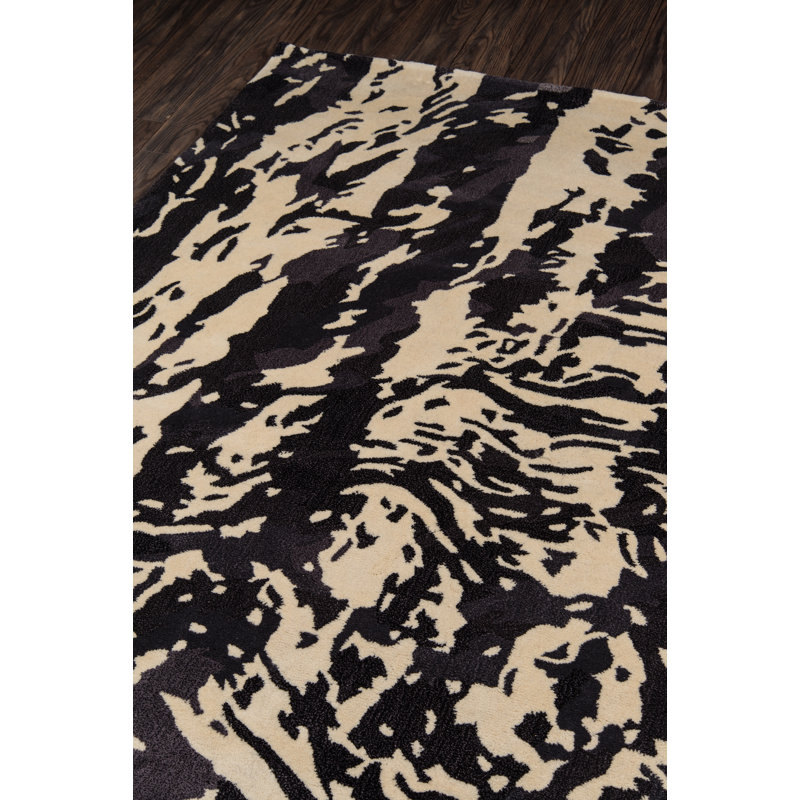 Ayano Wool Abstract Indoor Rug, Round 5'9" x 5'9"