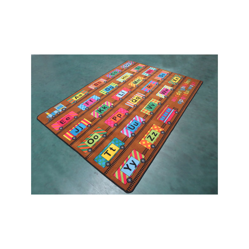 Tapis jaune/brun tissé à la machine, Rectangle 7 pi 11 po x 9 pi 10 po