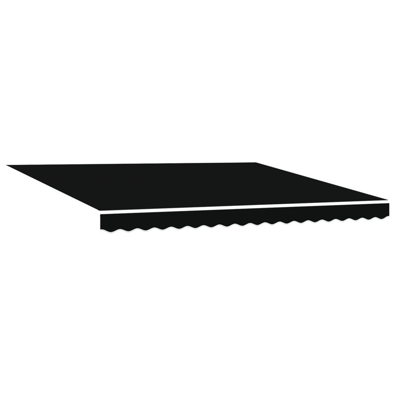 Brayden Studio Retractable Patio Awning, Black, 400 cm W x 300 cm D