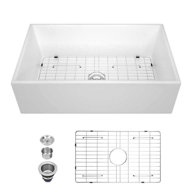 33'' L Single Bowl Ceramic Kitchen Sink