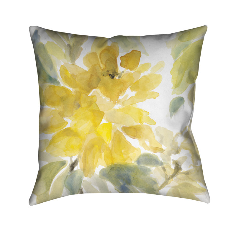 Early May Blooms Floral Throw Pillow