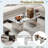 Luxury Rectangular Mirror Coffee Table With Fluted Tempered Glass And Rounded Edges