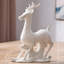 Figurine porcelaine cerf - Élégante décoration intérieure en céramique blanche