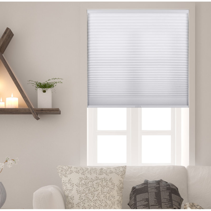 Pure White Cordless Light-Filtering Cellular Fabric Shade 24" W x 48" H