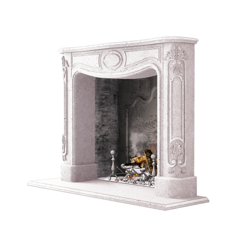 Florence Fireplace Surround, White Old World