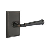 Merrimack Round Privacy (Bed & Bath) Door Lever with Rectangle Rosette