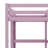 Keean Twin High Loft Bed, Rubber Wood Loft Bed With Safety Guardrail, Built-In Desk, Ladder-1929866395