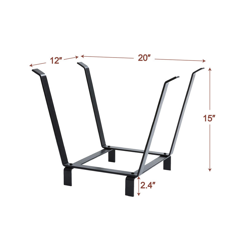 Abhijith 13'' W Metal Log Rack