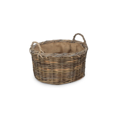 Rattan Storage Basket with Lining