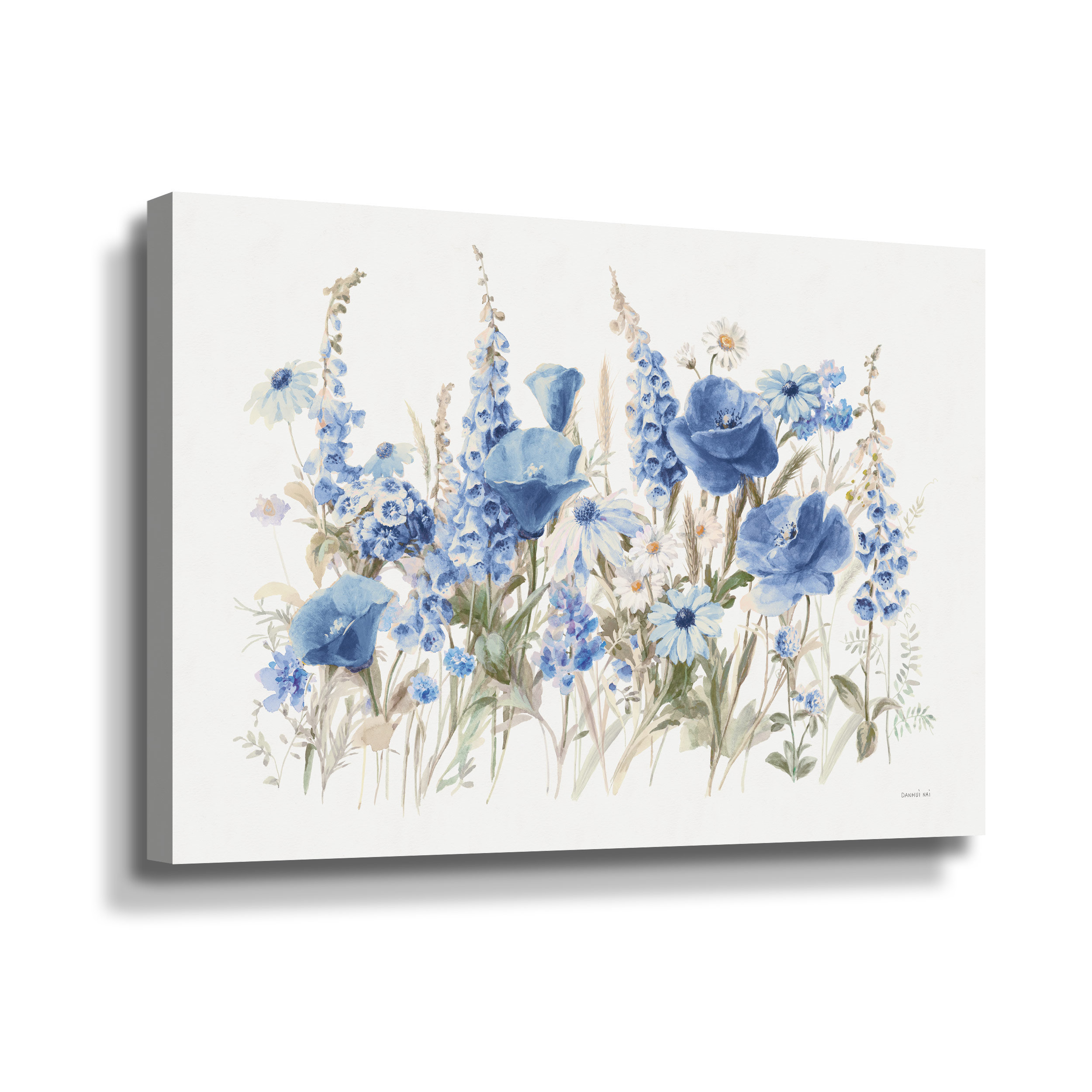 Winston Porter Wildflowers In Bloom I Blue On Canvas Painting | Wayfair