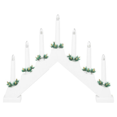 Wood Tabletop Candlestick with Candle Included