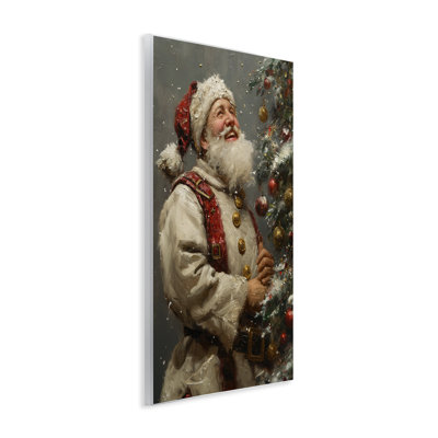 Happy Santa & Tree Wall Plaque Art by Imagine It Images
