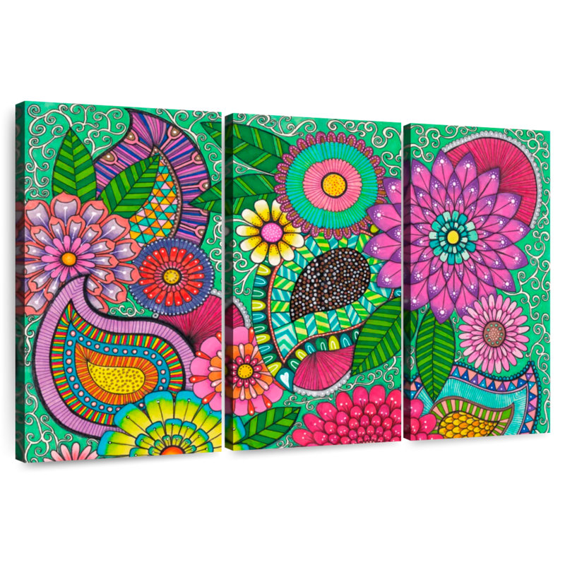 Harnek Paisley Garden, 24" H x 38" W
