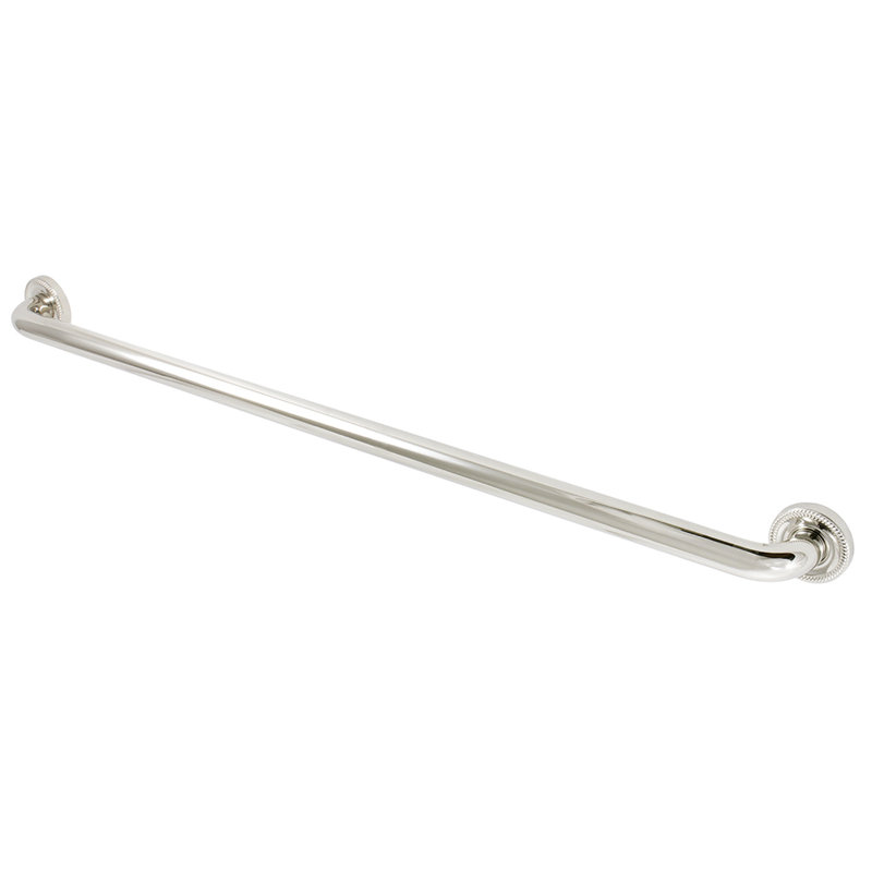 Barre d'appui de 1-1 / 4 po Kingston Brass Camelon, l 16 po, Nickel poli