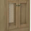 Meuble-lavabo 24 po avec lavabo en céramique, meuble de rangement en rotin avec 2 portes et tiroir