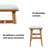 Solid Oak Woven Bench, Farmhouse Style, Multi-Purpose Indoor Use Off-White