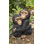 Chimpanzees Hugging Statue