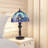 17"H Candlestick Base Dome Shade Table Lamp