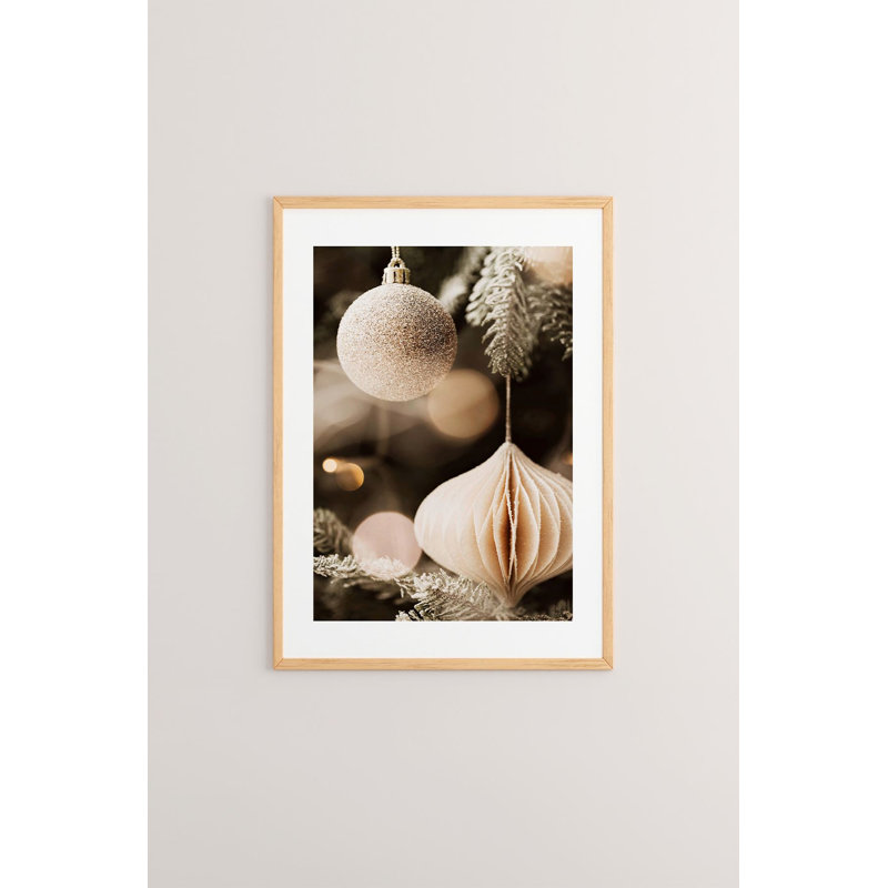 «Festive Christmas», peinture encadrée décorative de 13,0 po x 19,0 po | Cadre 100% bois massif (épaisseur: 0,8 pouce), œuvre d'art 100% MDF | Impression numérique pour des couleurs vives, décoration murale parfaite pour la maison et le bureau