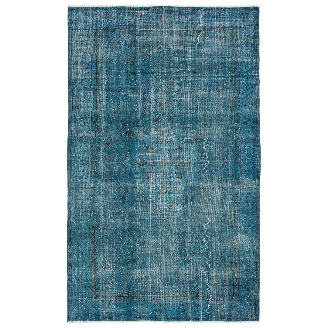 Atina Turquoise Vintage Wool Handmade Area Rug