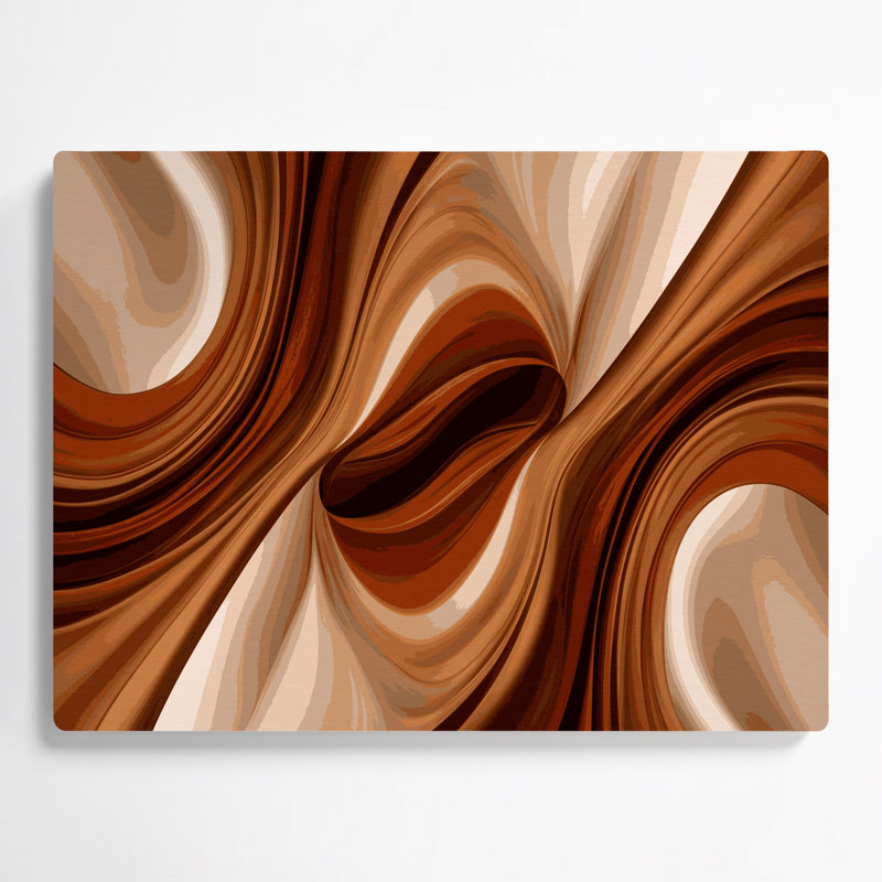 Gradient Abstract 52, art mural en métal brun, H 11 po x l 14 po