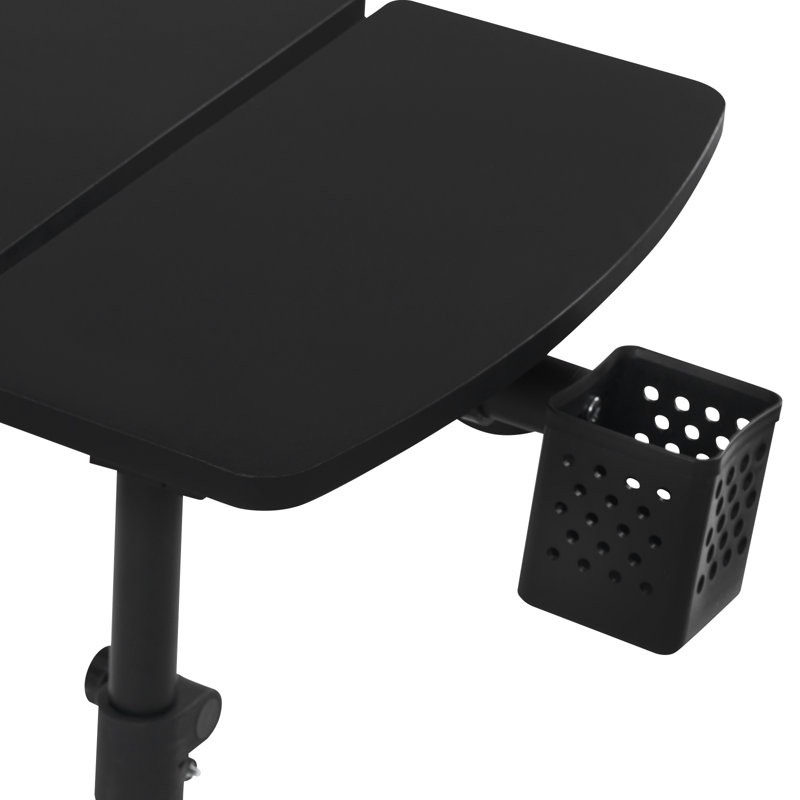 Height Adjustable Over Bed Bedside Desk, Black