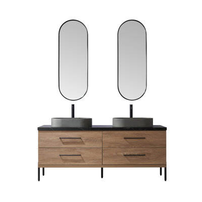 Ensemble de meuble-lavabo double 72 po avec miroir Northcutt