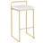 Fuji Contemporary-Glam Stackable Barstool In Gold With White Velvet Cushion By Lumisource - Set Of 2